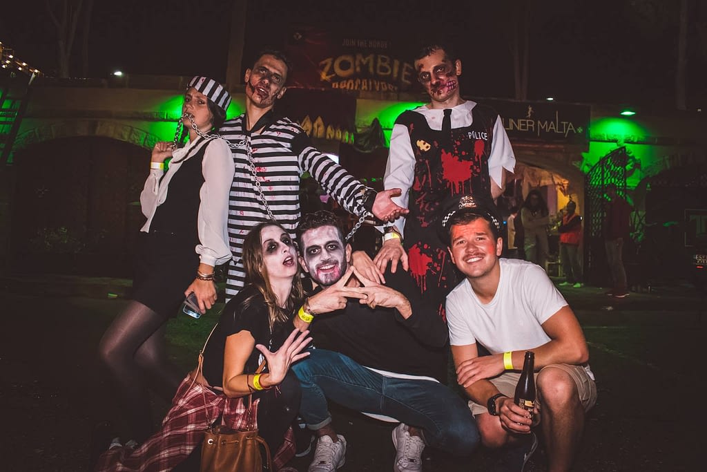 picture of a group in front of zombie apocalypse